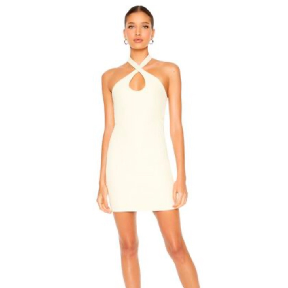 Crisscross Halter Mini Dress